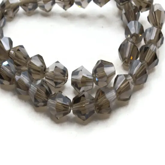 40 8mm Purple Faceted Bicone Glass Beads {3}