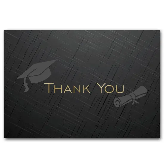Great Papers! Thank You Note Card and White Envelope, Grad with Gold Foil, 4.75" x 3.375"(folded), 50 count {2}