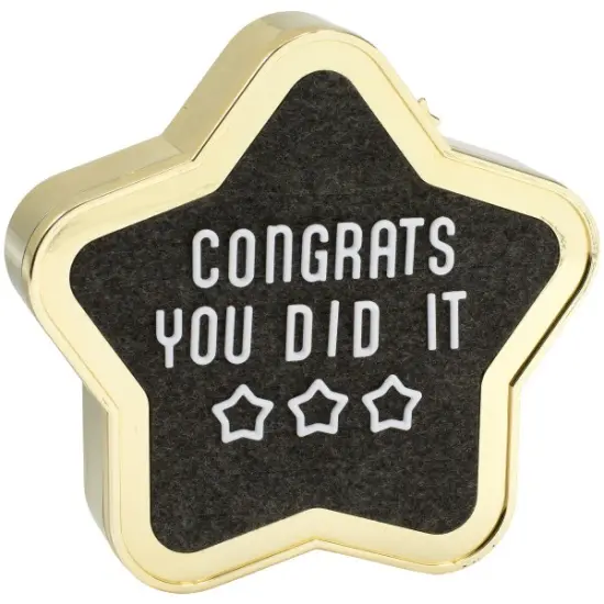 Star Grad Letter Board DecoSet Cake Decoration {1}