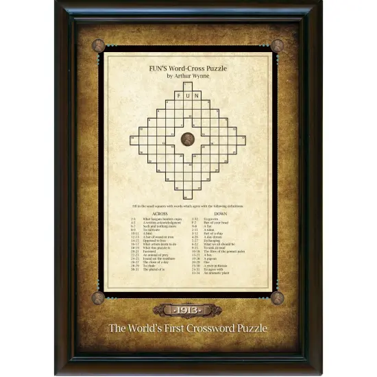 World's First Crossword Puzzle {1}