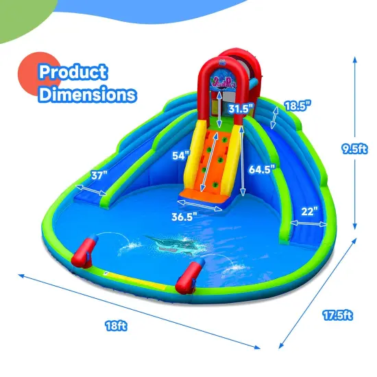 Inflatable Water Park Waterslide for Kids Backyard {4}