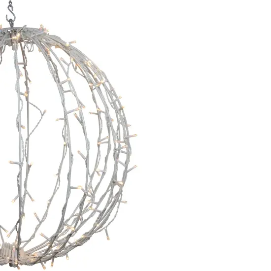 Northlight LED Lighted 3D Hanging Sphere Christmas Decoration &ndash; Warm White - 23" {7}