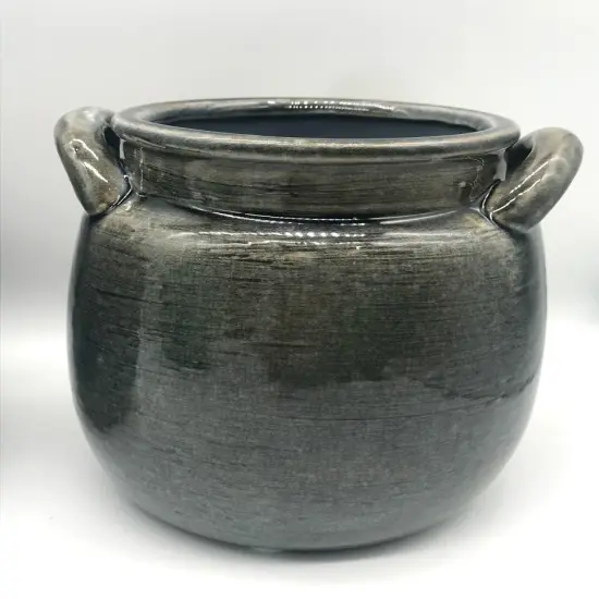 Ceramic Jar Crock Planter - Medium WIND Water Blue {6}