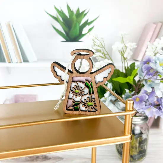 3.5" (H) Hawthorn Ornament - Handcrafted in Texas - Mother's Angels&reg; Christmas Angel Wings Figurine {3}