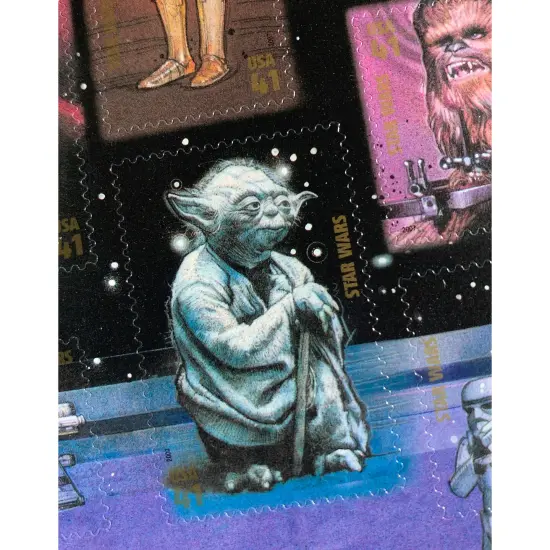 Star Wars U.S. Stamp Sheet in 16x14 Wood Frame {5}