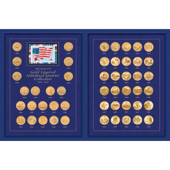 The Complete Gold-Layered Statehood Quarter Collection 1999-2008 {1}