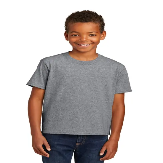 Port & Company&reg; Youth Essential Crew Neck Short Sleeve Tee Athletic heather {1}