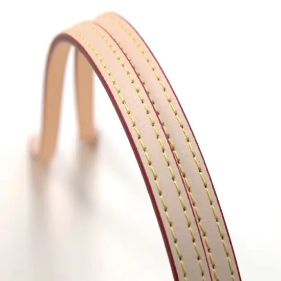 22.8" byhands Genuine Leather Narrow Style Shoulder Bag Straps, Purse Handles, Ivory (40-5815) {2}