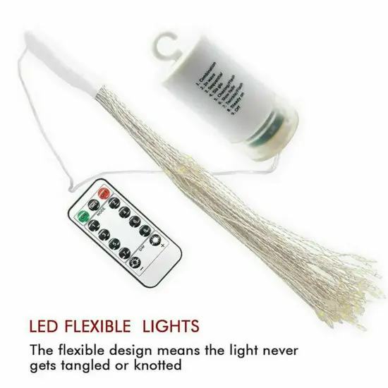 Hanging Firework LED Fairy String Light Yellow {2}