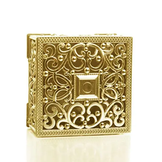 12 Pieces Candy Boxes Plastic Wedding Favor Boxes Candy Jars Candy Storage Boxes Gift Boxes for Wedding Baby Shower Christmas Birthday Party Decorating Ornament Container (Gold) {2}