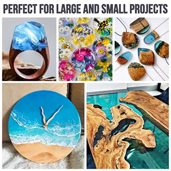 Epoxy Resin 16OZ - Crystal Clear Epoxy Resin Kit - Self-Leveling, High-Glossy, No Yellowing, No Bubbles Casting Resin Perfect for Crafts, Table Tops, DIY 1:1 Ratio {4}