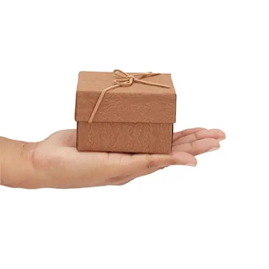 6 Pack Small Gift Boxes with Lids and Velvet Pillow for Jewelry, Presents, Bracelets, Necklaces (3.5 x 3.5 in) {6}