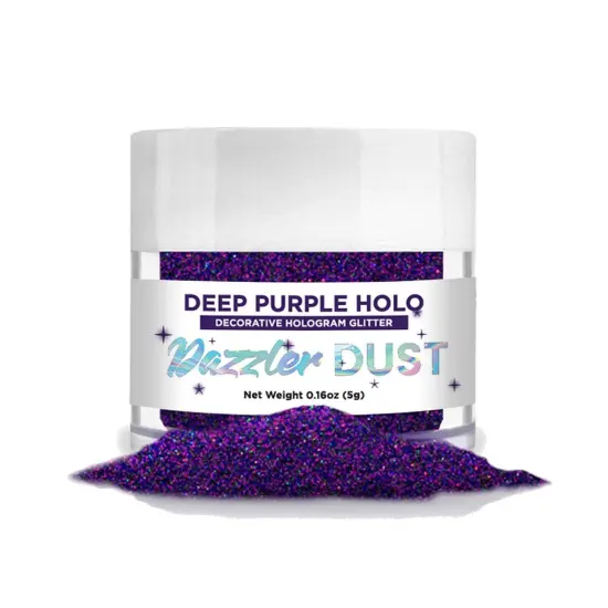 Bakell - Deep Purple Dazzler Dust (5g, 1x Jar) Non-Toxic Decorating Glitter for Arts and Crafts {5}
