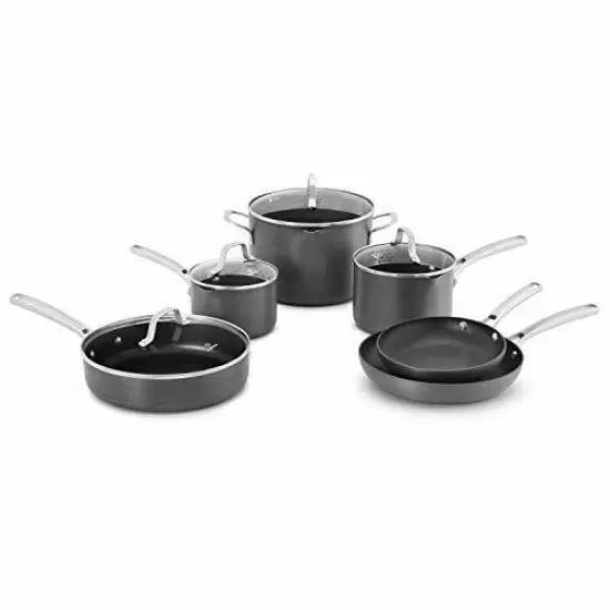 Classic Hard-Anodized Nonstick Pots and Pans, 10-Piece Cookware Set. {1}