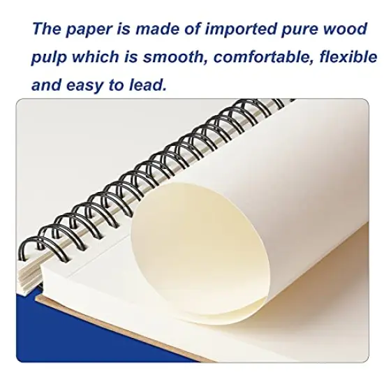 Sketch Book 9x12 Inch, Artist Sketch Pad, 100 Sheets (68lb/100gsm) Spiral Bound Sketchbook, Acid-Free Drawing Paper Pad, Art Supplies for Colored and Graphite Pencils, Charcoal, & Soft Pastel. {4}