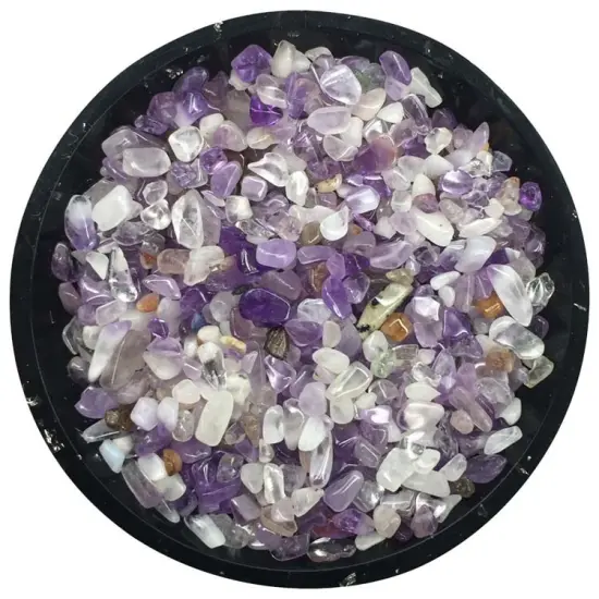 Banded Amethyst Tiny Crystal Chips &ndash; Size 0 {1}