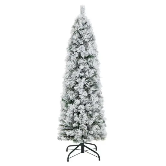Slim Pencil Xmas Decor Pre-Lit Artificial Christmas Tree {1}