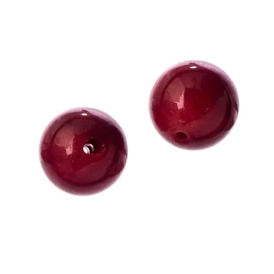 Earth's Jewel 8" Bamboo Coral Natural Dyed Semi-Precious Round Strung Bead {2}