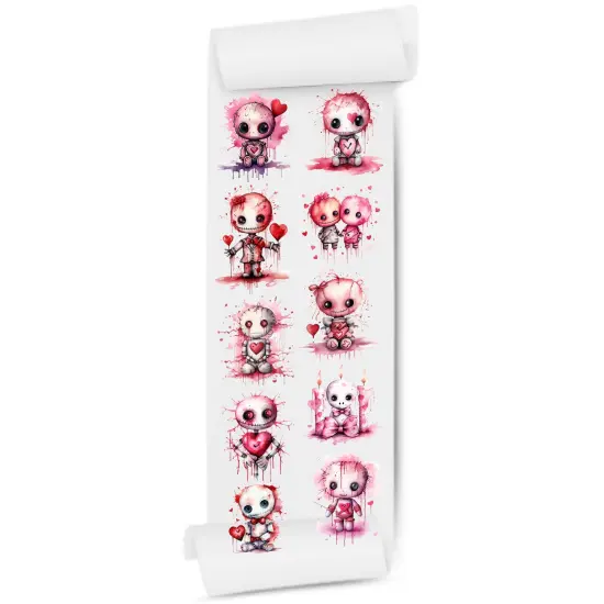 Valentine's Voodoo Dolls DTF 22x60 Direct-to-Film Gang Sheets {2}