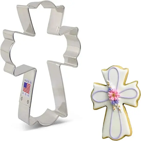 Ann Clark Large Fancy Cross Cookie Cutter, 4.5" {1}