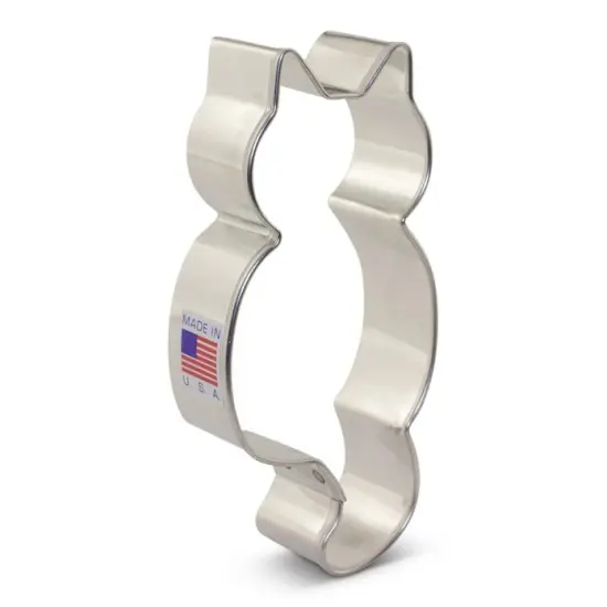 Ann Clark Cute Kitty Cat Cookie Cutter 4" x 2 1/8" Long tail back view profile {3}