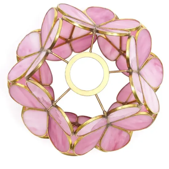 Cherry Blossom Petal Stained Glass Desk Lamp {2}