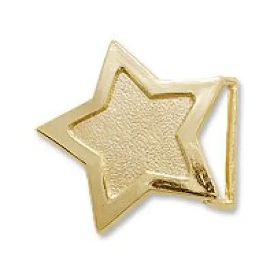 JewelrySupply Buckle Star 2.5" Gold Plated (1-Pc) {1}