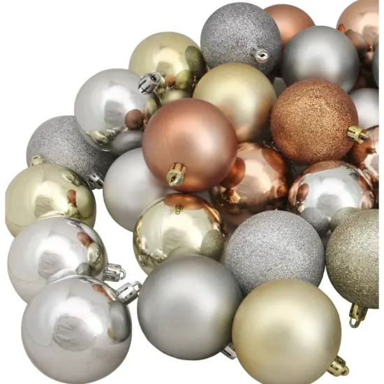 Northlight Shatterproof 3-Finish Christmas Ball Ornaments - 2.5" (60mm) - Earth Tone - 60ct Brown {3}