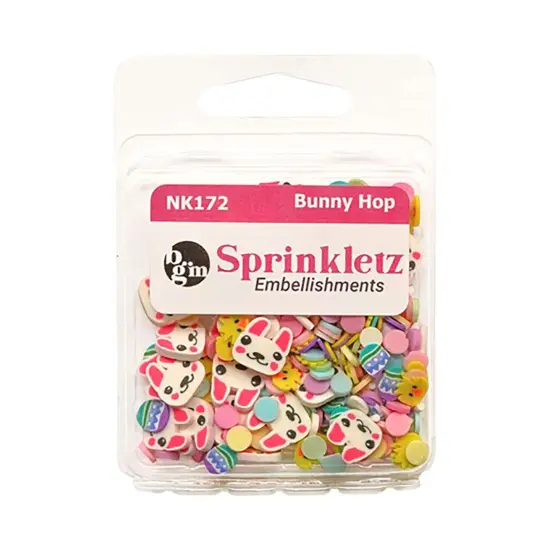 Buttons Galore Sprinkletz Embellishments for Crafts, Tiny Polymer Clay Shapes & Unique Designs - Bunny Hop- 3 Pack {2}