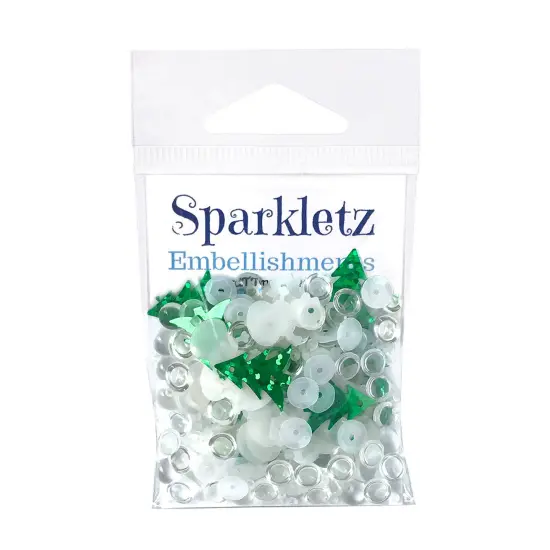 Buttons Galore Sparkletz DIY Craft Embellishments 30 Grams - 3 Packs of Winter Wonder {2}