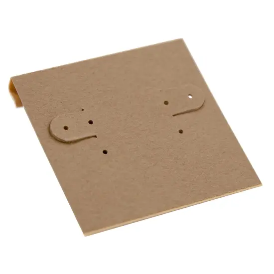 JewelrySupply Hanging Earring Card - Kraft Paper 2x2 (Package of 100) {1}