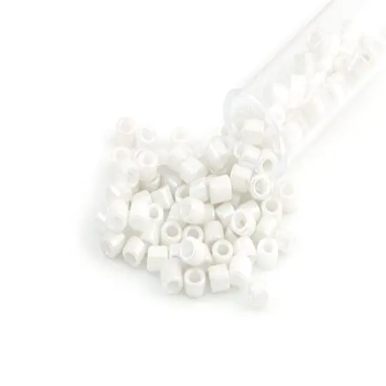 Miyuki Delica Seed Bead 8/0 Opaque White AB {1}
