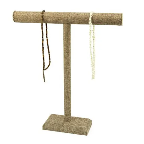 T-Bar Display Extra Tall 14"x18" Burlap Jewelry Display for Necklaces {2}