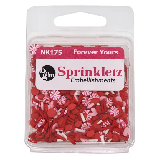 Buttons Galore Sprinkletz Embellishments for Crafts, Tiny Polymer Clay Shapes & Unique Designs - Forever Yours - 3 Pack {2}