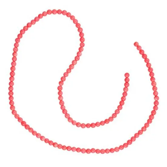 Pink Coral Round Beads 4-5mm (16" Strand) {1}