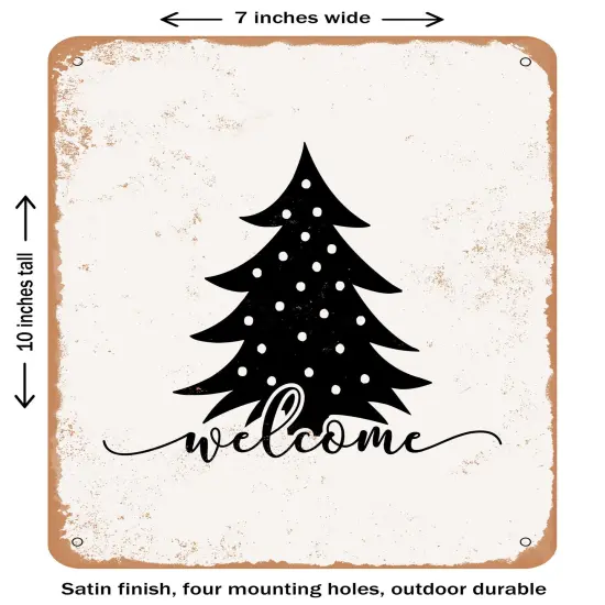 DECORATIVE METAL SIGN - Welcome0- Vintage Rusty Look {2}