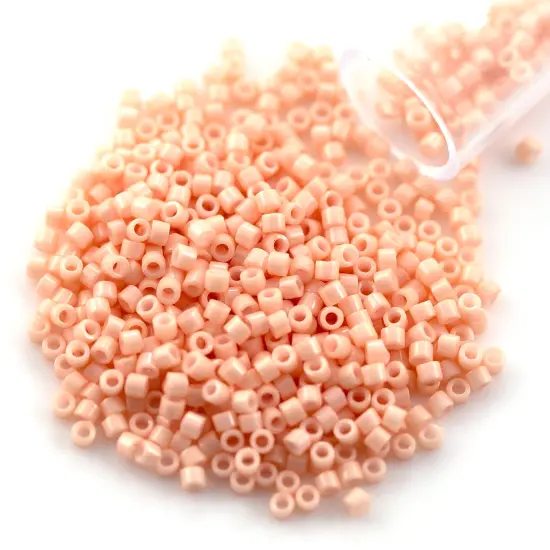 Miyuki Delica Seed Bead 11/0 Light Peachy Coral Pink Glazed Luster Opaque {1}