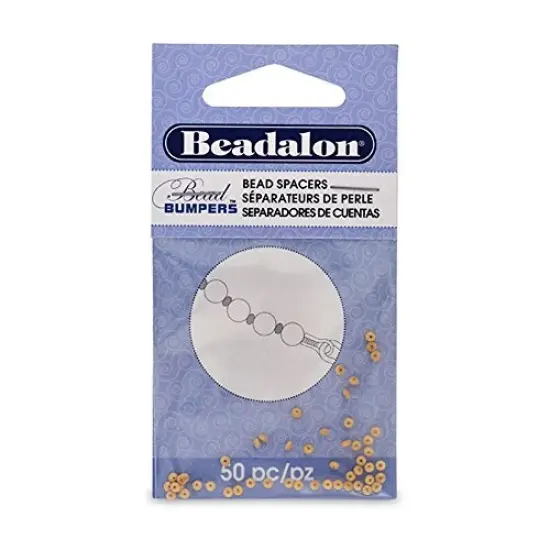 JewelrySupply Bead Bumpers 2mm Satin Gold (50-Pcs) {2}