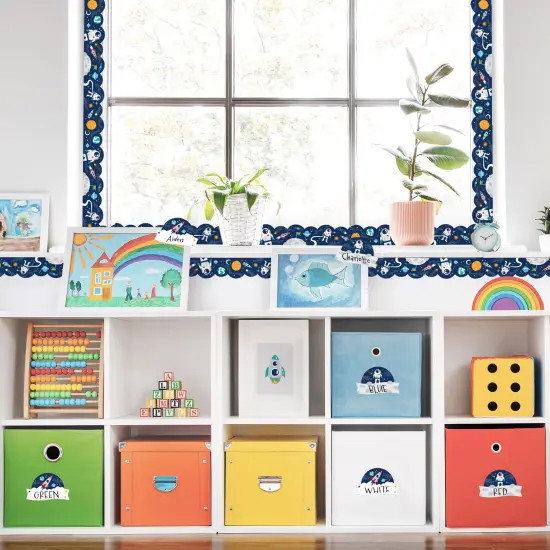 Big Dot of Happiness Outer Space Galaxy School Bulletin Board Set Classroom Decoration Kit {7}