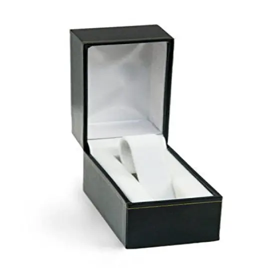 JewelrySupply Black Watch Box - White Watch Collar Inside {1}