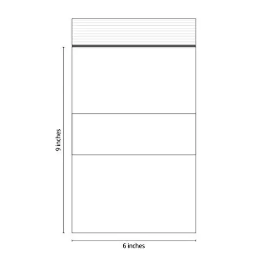 Clear Reclosable Zipper Bags 6x9 W/White Block (Package of 100) {4}