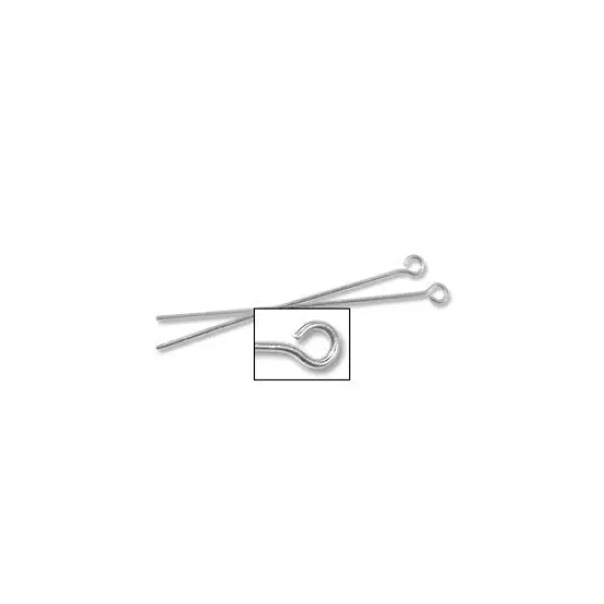 JewelrySupply Eye Pin 1-1/2" 22 Gauge Sterling Silver (1-Pcs) {1}