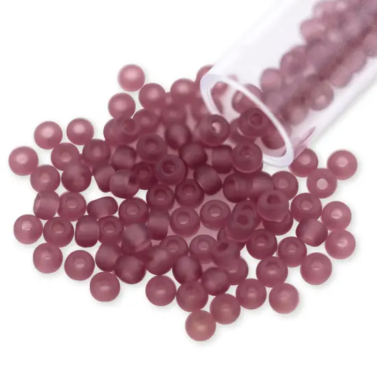 Miyuki Round Rocaille Seed Bead 8/0 Transparent Frosted Lilac {1}