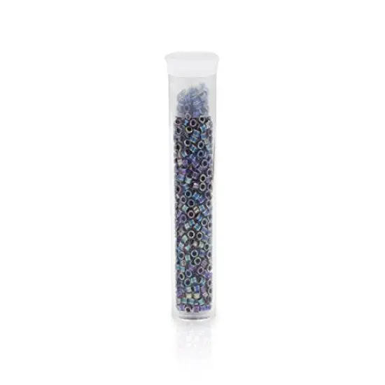 Miyuki Delica Seed Bead 11/0 Purple Iris AB Transparent {4}