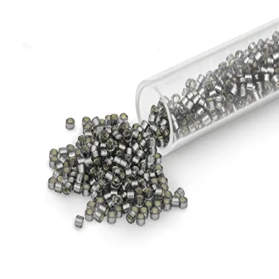 Miyuki Delica Seed Bead 11/0 Silver Lined Pewter {3}