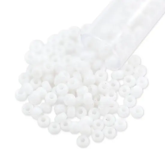 Miyuki Round Rocaille Seed Bead 8/0 Opaque White {1}