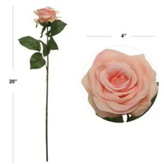 Set of 96 Beautiful 20" Pink Open Roses (4" Diameter) - Artificial Floral Decor for Weddings, Events, and Home Decoration {2}