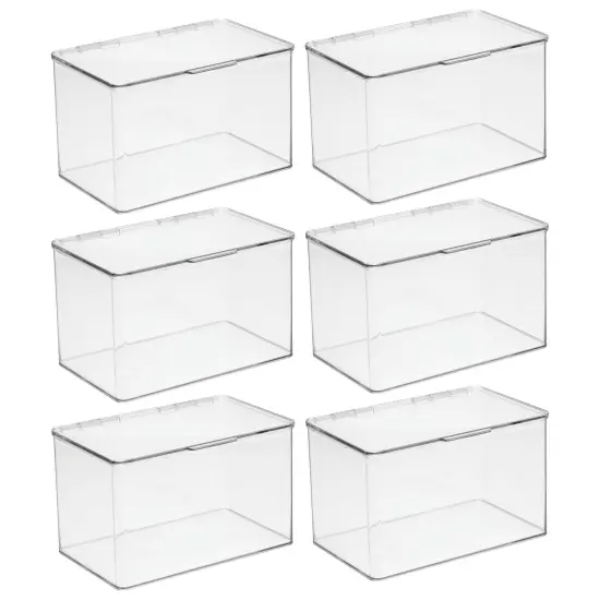 mDesign Plastic Kitchen Pantry/Fridge Storage Organizer, Hinge Lid {5}