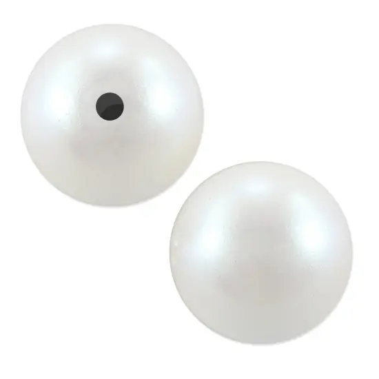 Preciosa Crystal Nacre Round Pearl 6mm Pearlescent White (Package of 20) {1}