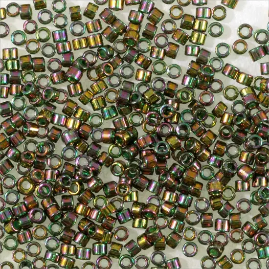 Miyuki Delica Seed Bead 11/0 Gold Luster Green AB {3}